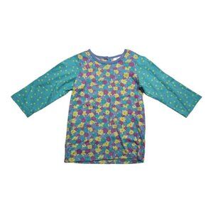 Hanna Andersson Top Floral & Polka Dot Long Sleeve 100% Cotton Girls Size 10 140